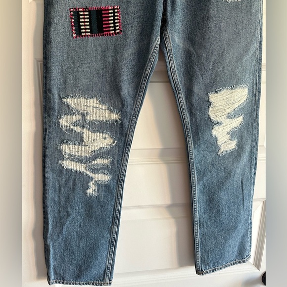 ASKK NY High Rise Straight Embroidered Jeans - Picture 2 of 8